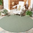 thumbnail image 2 of SAFAVIEH Courtyard Leighton Checkered Indoor/Outdoor Area Rug, Dark Green/Beige, 6'7" x 6'7" Round, 2 of 10