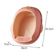 thumbnail image 3 of Cat es Indoor Cats Pet Litter Tray Cat Bedpan for Cats Below 7.5kg Pink, 3 of 8