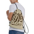 thumbnail image 3 of Easygdp Coffee Time (2) Drawstring Backpack, Beach Sackpack, Travel Sackpack Lightweight for Sports, Gym, Travel, Swimming - Small, 3 of 9