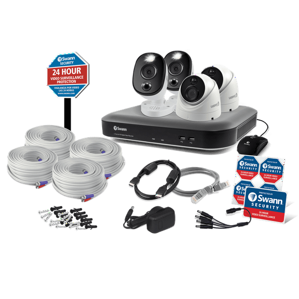 Swann 4 Camera 4 Channel 4K Ultra HD DVR Security System with Yard