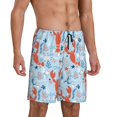 thumbnail image 2 of Bingfone Lobsters for Men's Short Pajama Pants, Elastic Waist Drawstring Summer Shorts-4X-Large, 2 of 6