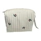 thumbnail image 4 of Bolsa organizadora bonita de algodón acolchado, bolsa de pañales pequeña para bebé, bolsa de cosméticos portátil, bolso de mamá para cochecito para , Cereza, 4 of 10