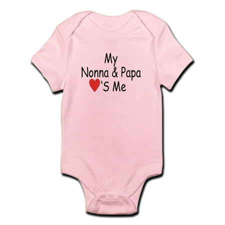 

CafePress - Nonna And Papa Heart Red Infant Bodysuit - Baby Light Bodysuit