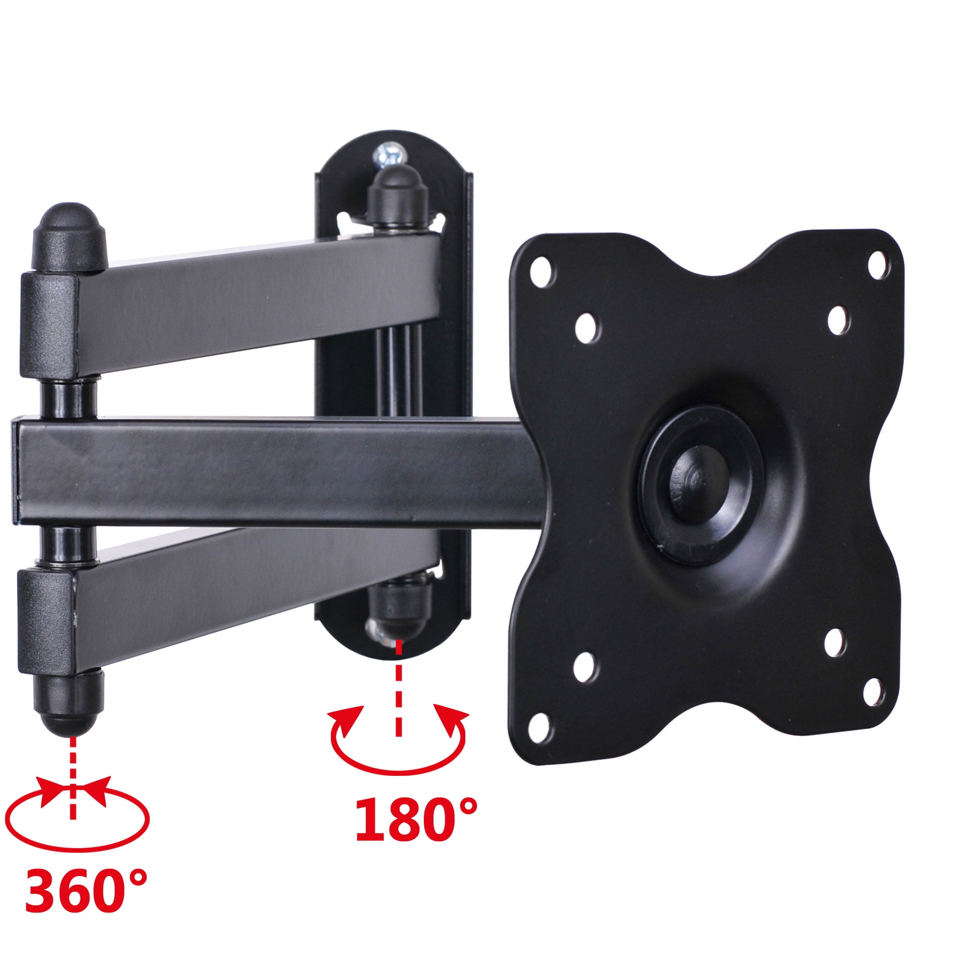 VideoSecu Tilt Swivel Full Motion TV Monitor Wall Mount for 19-37" Sharp Samsung LG DELL LED LCD Mounting Hole Patterns 200x200mm A7A