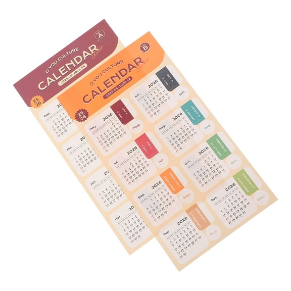 OULII 2026 Monthly Planner Tabs Stickers, Clear Color-Coded Adhesive Calendar Labels for Easy Organization
