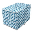 thumbnail image 1 of Animal Dog Crate Cover, Pattern Theme Blue Color Animals Horizontal Pattern, Easy to Use Pet Kennel Cover for Medium Large Dogs, 35" x 23" x 27", Blue White, by Ambesonne, 1 of 6