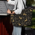 thumbnail image 4 of Wukai Christmas Gold Deers1 Print Zipper Bag,large Beach Tote Bag,Waterproof Sandproof Bag,Grocery and Picnic Tote Travel Bag, 4 of 5