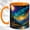 Orange, variant on Gem Art Dragon Coffee Mug, Fantasy Dragon Mug, Ceramic 11 oz