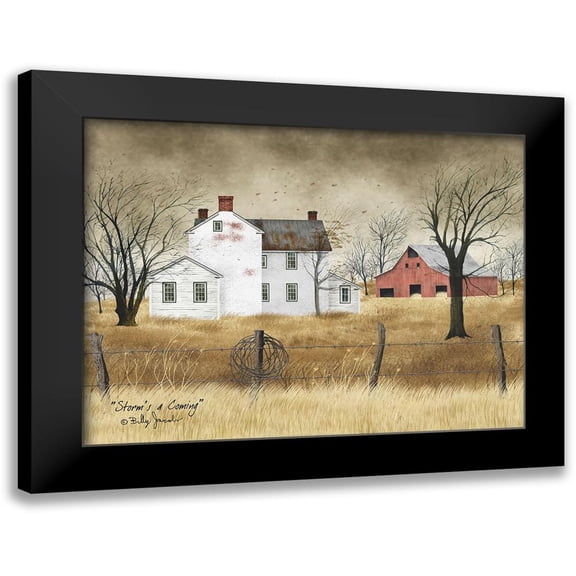 Jacobs, Billy 14x12 Black Modern Framed Museum Art Print Titled - Storms a Comin