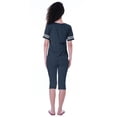 thumbnail image 2 of Moomaya Womens Plain Nightwear Set w/ Capri Cotton Sleepwear 2 Pcs Nightdresses-R9R, 2 of 7
