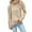 Khaki, variant on Duoif Sweaters for Women Trendy Womens Loose Long Sleeve Knit Sweater Casual O Neck Pullover Distressed Sweater Tops Women's Sweaters Womens Tops Black L