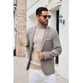 thumbnail image 4 of COOFANDY Men's Short Sleeve Mock Turtleneck Sweater - Ribbed Knit Solid Casual Basic Pullover Tee, 4 of 9