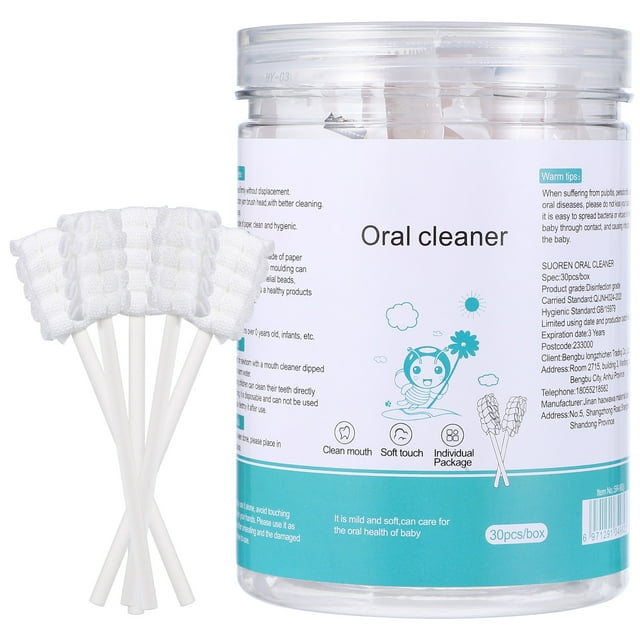 30 cepillos de dientes limpiadores de lengua para bebés. Cepillo de dientes infantil para limpiar la boca del bebé.