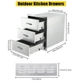thumbnail image 2 of Garvee Outdoor Kitchen Cabinets with Venting Panel,14x23x21inch,Stainless Steel Drawer Cabinet with Handle for Kitchens or BBQ Patio Grill Station, 2 of 8