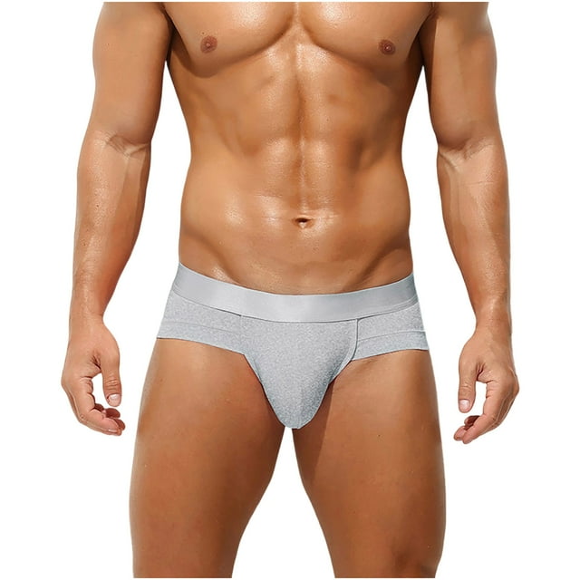 StSilkitty Mens Cotton Underwear Briefs Low Rise Soft Breathable Elastic Underpants Lightweight Bikini Briefs