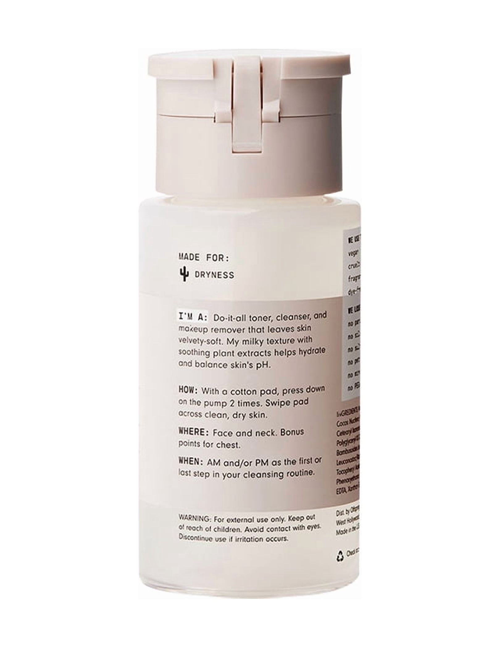 (3 pack) Versed Baby Cheeks Hydrating Milk Toner, Softening and Balancing, 4 fl oz