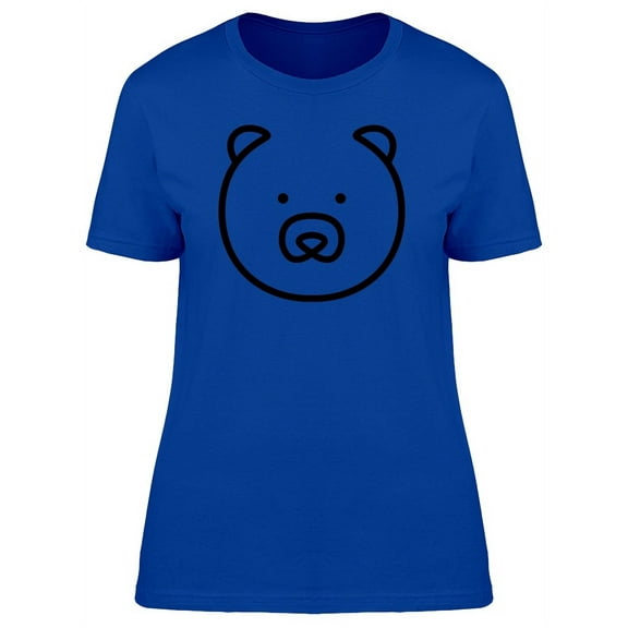 Simple Art Bear Face T-Shirt Women -Image by Shutterstock, Female x-Large