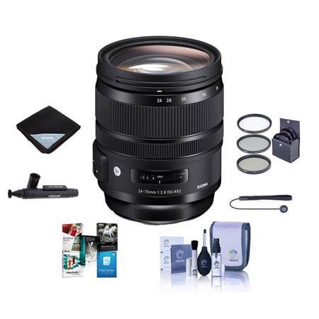 UPC: 0840014198757 | 24-70mm f/2.8 DG OS HSM IF ART Lens for Canon EF  Bundle with ProOptic 82mm Filter Kit  Lens Wrap  Cleaning Kit  Lens Cap Tether  Lens Cleaner  PC Software Kit