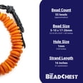 thumbnail image 4 of The Bead Chest Textured Moroccan Horn Beads 22mm Morocco African Orange Disk 16 Inch Strand Handmade, 4 of 4