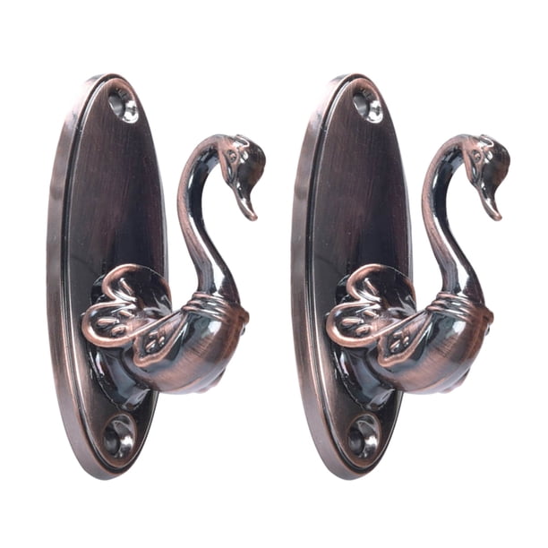 Ganchos de pared para cortina de sala de estar, soporte de cortina de ventana de metal para dormitorio, colgador trasero de lazo con borla 1 par AweSitey JJ18646-01