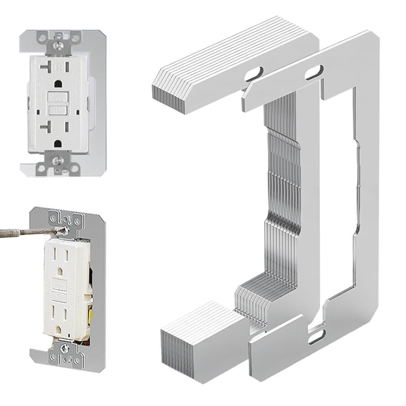 Wall Plate Spacers for Outlets,Electrical Outlet Spacers Shims, Metal Flush Fit Leveling Plates for Switch & Wall Plates