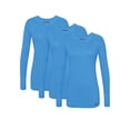 thumbnail image 1 of Sivvan Lot de 3 T-Shirts à Manches Longues Confort pour Femmes, 1 of 7