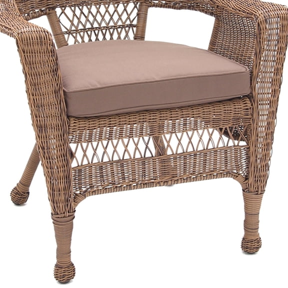 Jeco Wicker Chair with Cushion