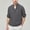 Grey, variant on Button Down Shirt for Men Casual Relaxed Fit Stretch Shirts Slim Fit Solid Color Fashion Summer Clothing Black Size L