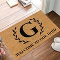 thumbnail image 2 of Uqiangy Welcome Mats Summer Floor Mats Rugs for Entryway Funny Welcome Doormat 26 Letter Initial and Name Personalized Doormat Indoor Outdoor Carpet(G), 2 of 3