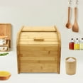thumbnail image 2 of Kitchen Bamboo Rice Storage Wood Rice Container Box W/ Lid + 1* Measuring Cup, 2 of 20