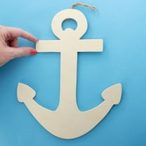 Factory Direct Craft Unfinished Anchor Wood Cutouts - 12 Pieces