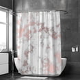 thumbnail image 2 of Coolnut Bath Shower Curtain Liners Rose Gold Marble 60x72in Polyester Waterproof with 12 Curtain Hooks, 2 of 6