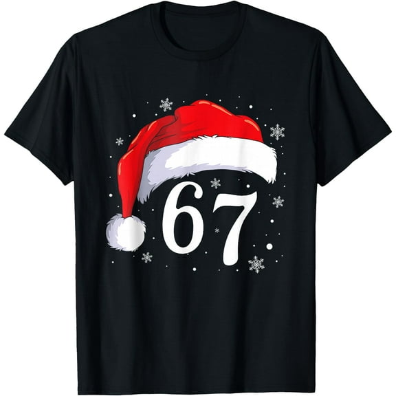 67 Six Seven Santa Funny Christmas 6 7 Meme Men Women T-Shirt tee