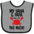 thumbnail image 3 of Inktastic Yaya and Papa Love Me Grandchild Boys or Girls Baby Bib, 3 of 4