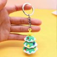 thumbnail image 4 of Christmas key chain, PVC lanyard Santa Claus Christmas tree reindeer snowman key ring Christmas decoration key decoration (multicolour 4pcs), 4 of 5