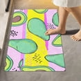 thumbnail image 2 of Dreamtimes Bath Mats Toiletry Mat Bright Avocado Print, Bath Rug+U-Shaped Toilet Mat, Non-Slip Bath Carpet Bath Mats for Bathroom 17.3"x13.4"+23.6"x15.7", 2 of 5