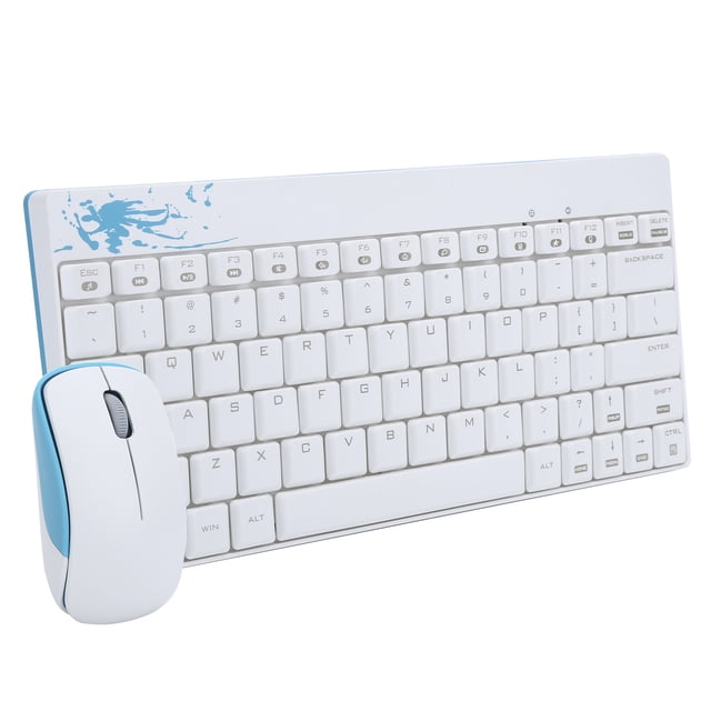 Protable Keyboard Mouse, Keyboard Mouse Set Silent For PC For Laptop For Computer White