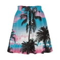 thumbnail image 5 of Light Royal Blue Womens Hawaiian Tropical Mini Petite Floral Graphic Loose Fit Skorts for Ladies Spandex Beach Brunch 2025 Clothing Fashion Y2K L, 5 of 6