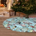 thumbnail image 5 of KLL 48" Christmas Tree Skirt Cartoon Pirate Xmas Tree Skirts Mat for New Year Xmas Holiday Party Indoor Outdoor Home Decoration, 5 of 5