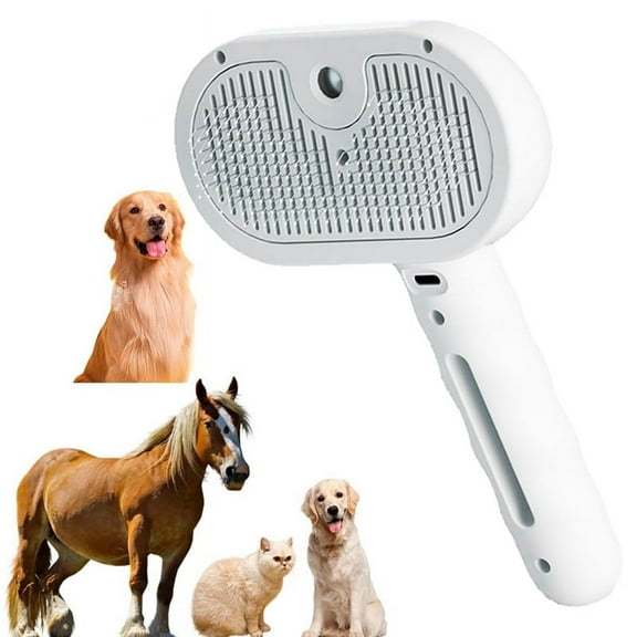 Pet Steam Brush for Dog 4-in-1 Self-Cleaning Cleaner Pets