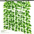 thumbnail image 1 of Decoración de interiores con flores artificiales de ratán, hojas de parra artificiales, hojas verdes en hilera, hojas de parra trepadora, hojas de ratán enrollables para techo, 1 of 1