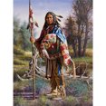 thumbnail image 2 of Kit de indios al lado del río 5D, taladro cuadrado completo, pintura de diamantes de imitación Likrtyny decoración de arte, 2 of 9
