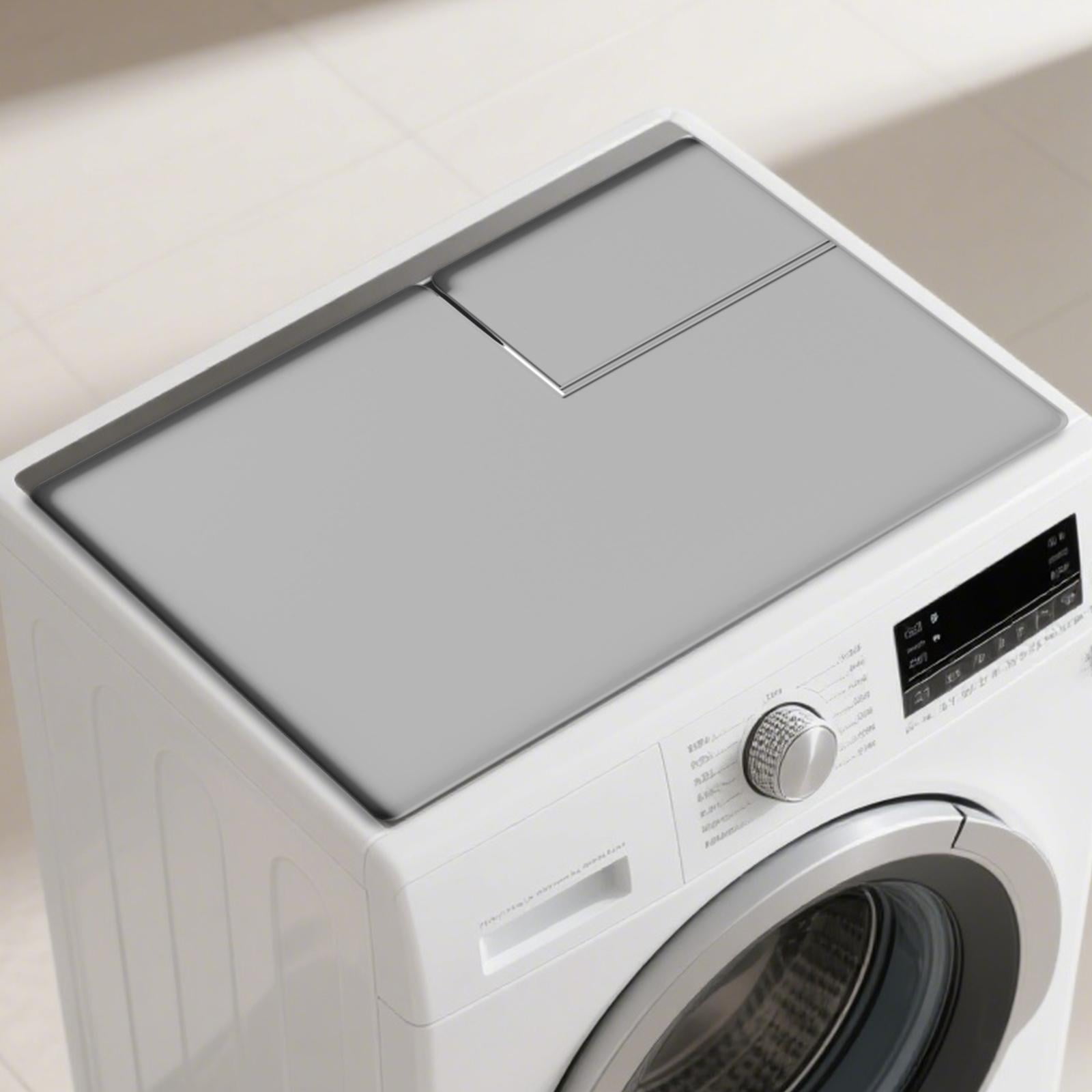 1 Non Slip Washer Dryer Cover Protector Mat Silicone Waterproof Pad for Countertop Appliances Grey