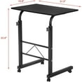 thumbnail image 3 of Side Table 31.5 Inches with Wheels Adjustable Height C Shape Table Movable Portable Laptop Computer Stand for Bed Sofa, Black Rolling Desk, Work Desk for Home Office, 3 of 18