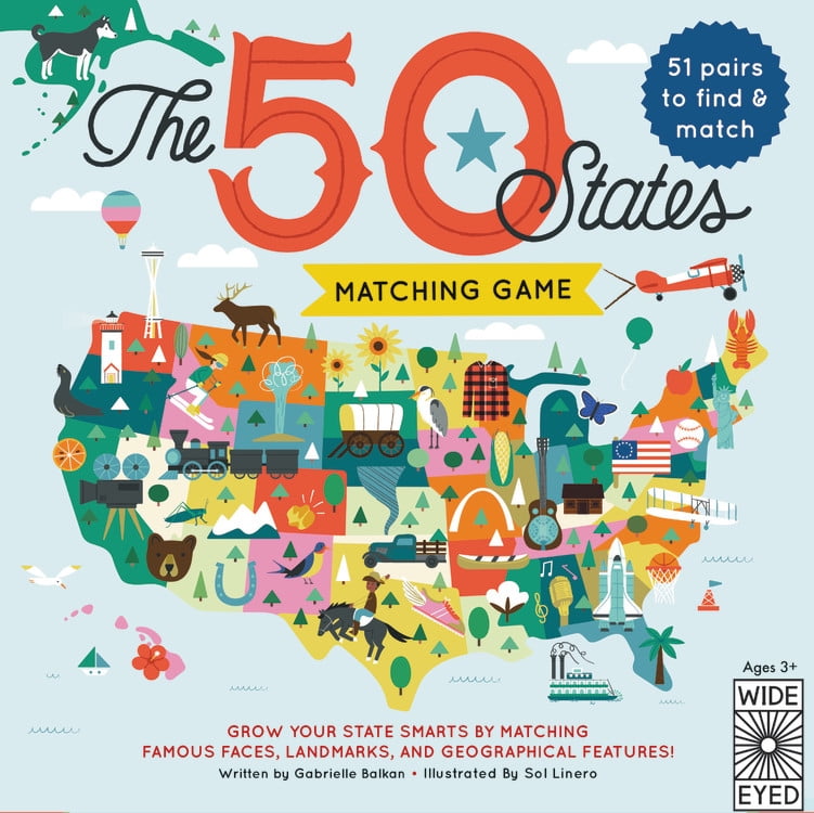 The 50 States The 50 States Matching Game (Series 5) (Postcard book