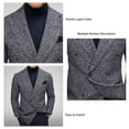 thumbnail image 5 of Chaqueta de traje de hombre de corte ajustado, color gris, talla 3XL, cuello de solapa, cierre de botones, manga larga, ideal para negocios, bodas y fiestas, 5 of 5