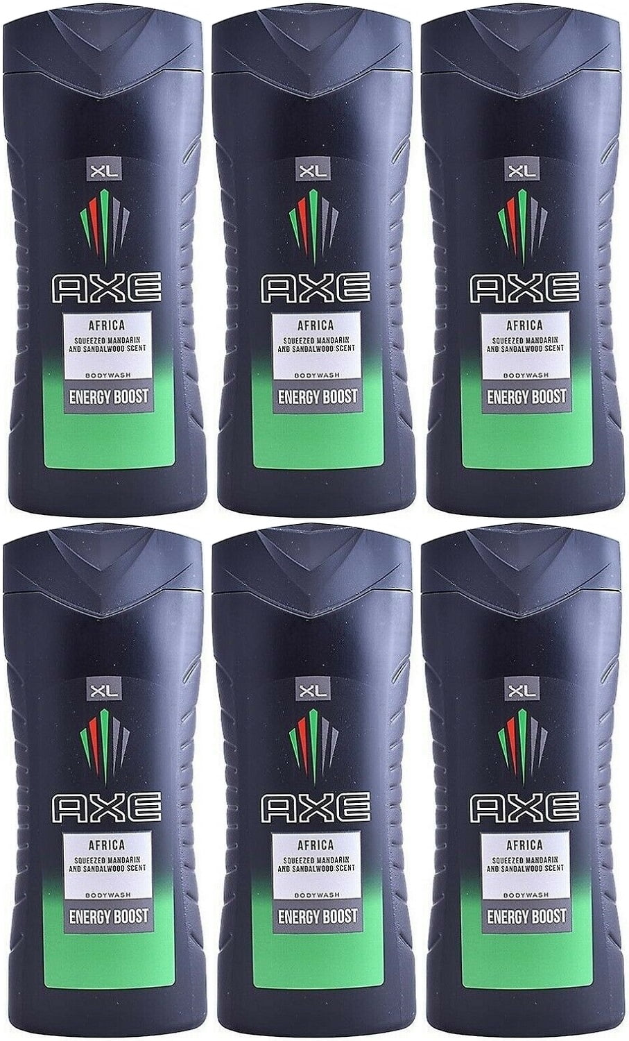 Axe Africa Body Wash, Squeezed Mandarin & Sandalwood Scent, Energy Boost, 400 Ml / 13.5 Ounce