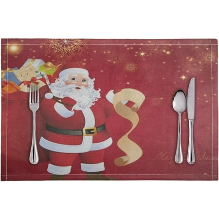 

Norinac Tribal Kitchen Mats 6 Pcs Washable Fabric Placemats Decoration Heat Resistant Mat for Holiday Birthday Party Home Decor