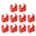 thumbnail image 1 of Unique Bargains PVC Pinces Clips, 50 Pack Adapté pour 16mm (5/8 ') OD Support de Cintre de Tuyau, Rouge, 1 of 6