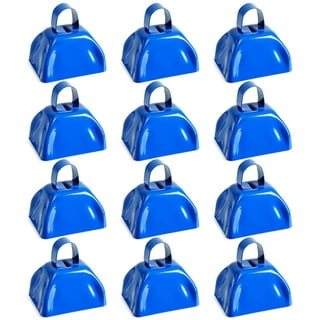 2 Pack 9-inch Cowbells for Sporting Events, Percussion Noise Makers with  Handle for Football Games, Stadiums (White)
